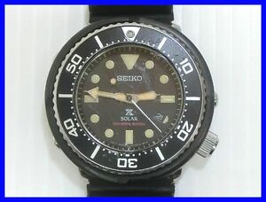 2309★F-1245★稼働品！SEIKO V147-0BG0 プロスペックス 腕時計 ソーラー ダイバーズウォッチ 200m デイト セイコー　中古