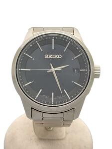 SEIKO◆ソーラー腕時計/アナログ/ステンレス/BLK/SLV/7B24-0BJ0