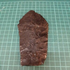 042505 石器　黒曜石製の大型石槍　北海道　縄文遺跡出土　13.5cm7cm103g