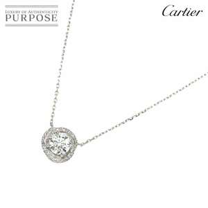 カルティエ Cartier ダイヤ 0.58ct G/VVS1/3EX トリニティ ネックレス 41cm K18 WG 750 Diamond Necklace【証明書・鑑定書付き】 90229177