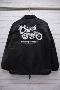 ◎317【1円～】CHIPPS COMPANY チップスカンパニー ナイロン生地 Coach Jacket Lサイズ コーチジャケット バイカー