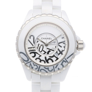 シャネル J12 グラフィティ 腕時計 時計 ホワイトセラミック H5239 自動巻き レディース 1年保証 CHANEL 中古 美品