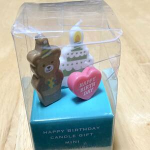 キャンドル ☆ CANDLE ☆ 誕生日 ☆ HAPPY BIRTHDAY ☆ バースデー ☆ デコレーション ☆ クマ ☆ ケーキ ☆ 中古品 ☆ 未使用 ☆ 外箱傷み