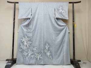 1円 良品 正絹 着物 訪問着 縮緬 式典 和装 南天 木の実 枝花 花柄 高級 袷 身丈155cm 裄63cm ◆逸品◆【夢職】★★★★