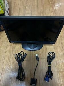 BenQ G615HDPL LEDモニター 15.6型 2014年 電源ケーブル 変換 アダプタ(DP to VGA)付き