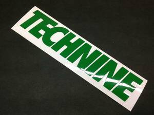 TECHNINE テックナイン 【DIE CUT LOGO STICKER】 緑色 20×4cm 正規 ステッカー (郵便送料込み)