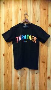 スラッシャー（THRASHER）・スケーター系Ｔシャツ・新品・入荷・Ｓサイズ・黒・激安超特価・⑤