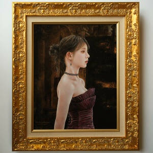 【真作】天野清春 油彩画『 ベネチアンレッドの夜 』F6号 額装済 油絵　真作保証致します。