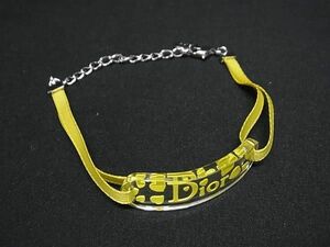 1円 ■極美品■ ChristianDior クリスチャンディオール ブレスレット アクセサリー レディース イエロー系×シルバー系 AW6089