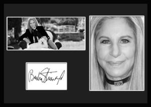 10種類!Barbra Streisand/バーブラ・ストライサンド/歌手/映画/サインプリント&証明書付きフレーム/BW/モノクロ/ディスプレイ(2-3W)