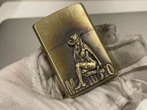 1円 ZIPPO ライター マルボロ Marlboroジッポ Zippoオイルライター真鍮製 中古品 喫煙グッズ ジッポー 火花確認済R67586