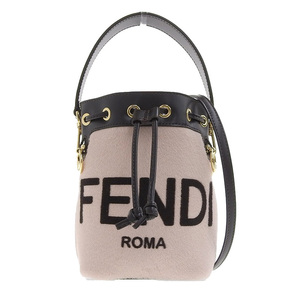 フェンディ FENDI モントレゾール ミニバッグ ショルダーバッグ 2WAYバッグ ハラコ/レザー ピンク/ブラック 8BS010 美品 新入荷 OB1414