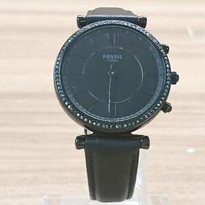 ◇ FOSSIL フォッシル 動作未確認 2針 クォーツ式 ラインストーン 腕時計 ウォッチ ブラック 表記なし レディース メンズ E