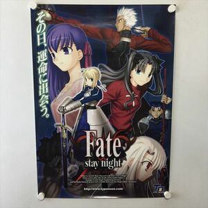 A60481 ◆PC版 Fate/stay night　販促 B2サイズ ポスター 送料350円 ★5点以上同梱で送料無料★