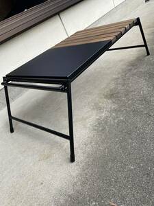 アイアン工房 ローテーブル 細板 + ブラックマルチプレート