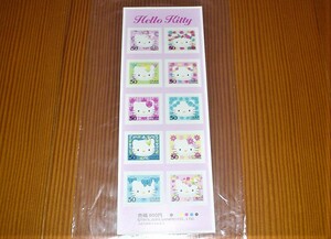 ハローキティ　記念切手　１シート　未使用　５０円X１０枚　Hello Kitty
