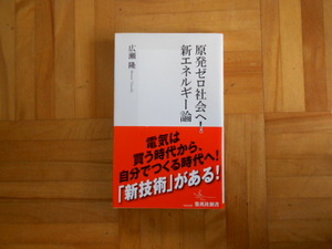 広瀬隆　「原発ゼロ社会へ！新エネルギー論」　集英社新書