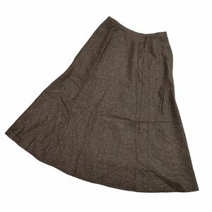 IA-553 Christian Dior クリスチャンディオール フレアスカート スカート デザイン ボトムス ウール 毛 100% ブラウン系 レディース 11