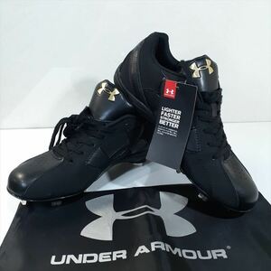 アンダーアーマー 日本製 UA ダイナプレイ II LOW UNDER ARMOUR 樹脂底 金具 野球用スパイク 26cm US8 1278947-001