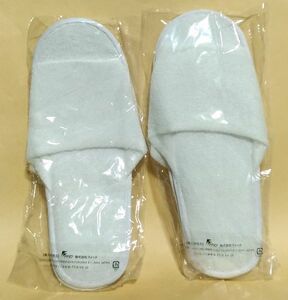 新品 簡易スリッパ ２足 白 アメニティ 使い捨て 少し難有り 宿泊 移動中などに ホテル 新幹線 高速バス 自動車 車中泊などに