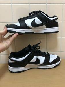 1円 NIKE DUNK LOW RETRO ナイキ ダンク ロー レトロ パンダ DD1391-100 サイズUS9.5 27.5cm ブラック ホワイト　FK