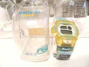 昭和レトロ★90年代★バブル全盛期★当時物 CASIO カシオ Baby-G Reef WCCS マンタ デジタル 腕時計★釣り 魚 海洋 海外旅行 アウトドア