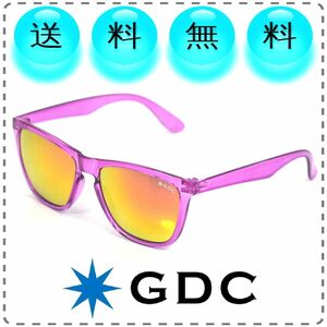 GDC ジーディーシー サングラス 紫 sunglasses ウェリントンタイプ ミラーレンズ ファッションメガネ 眼鏡 男女兼用 送料無料