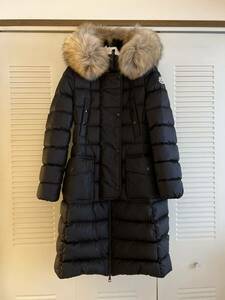 MONCLER ダウンコート KHLOE サイズ0 ラクーン リアルファー 新品 未着用 黒 ロングダウン モンクレール フード取り外し可能