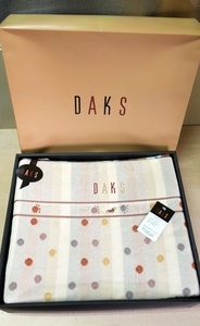 未使用 DAKS ロンドン ダックス タオルケット サイズ 140×190cm 綿100% 