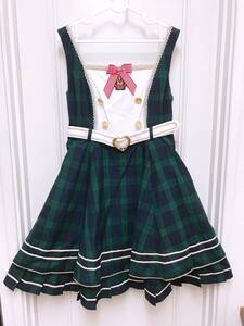 ★Angelic Pretty Bunnyカレッジジャンパースカート★シンプル タータンチェック スクール