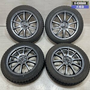 溝有 スイフト フィット 等 シュナイダースタッグ 6-16+43 4H100 ダンロップ WM02 185/55R16 16インチ スタッドレス 4本セット 002R