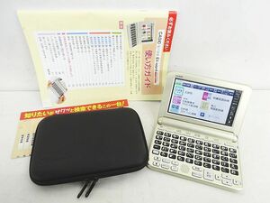 CASIO EX-Word 電子辞書 XD-SG6850 ケース付 ココチモモデル あいうえお順キーボード 使い方ガイド 辞典 防災 家庭医学等 通電OK 現状品 