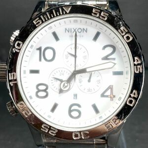 NIXON ニクソン 51-30 A083-100 腕時計 アナログ クオーツ クロノグラフ ホワイト文字盤 ステンレススチール メンズ ホワイト×シルバー