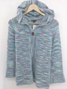 ◇ GAP Kids キッズ 子供服 長袖 フーディ ニット カーディガン サイズ 150cm 12-13years ブルー マルチ レディース P