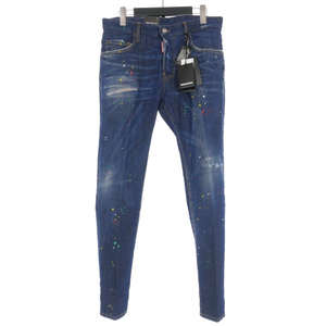 未使用品 ディースクエアード DSQUARED2 23SS SUPER TWINKY JEAN ストレッチテーパードデニム ジーンズ ボブ・マーリー 46 S71LB1166