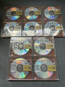 MD ミニディスク minidisc 中古 初期化済 Victor ビクター Ar オレンジ 74 10枚セット