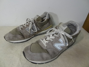 全国送料無料 レア !! ニューバランス NEW BALANCE 996 MADE IN USA メンズ グレー色 メッシュ素材ランニングシューズ スニーカー 28cm