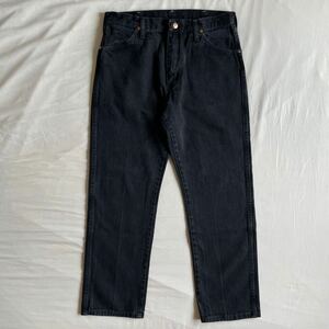 【W32L30】80s Wrangler ブラックデニムパンツ USA製 ビンテージ 13mwz ラングラー 黒 サルファ levis 501 90s