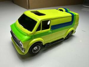 TYCO CURVE HUGGER ☆ Super Glow Dodge Van （ネオンイエロー）☆HOスロットカー