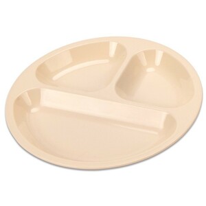 アウトドア 食器 電子レンジ対応 食洗機対応 プラスチック お皿 カラフル丸型小分け皿（ベージュ）