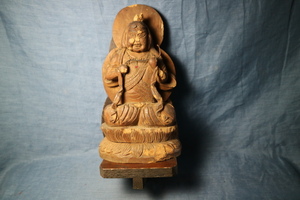 木彫　仏　坐像　検仏教美術仏像天部明王珍品希少骨董オブジェ古寺時代
