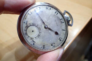 ジュベニア/JUVENIA ◆ スモセコ 細針 手巻き アンティーク懐中時計