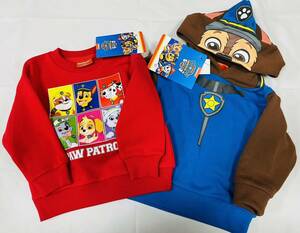 福袋3F1938*激安sale!!新品 こども服　長袖トレーナー+パーカー(なりきり)size90 2枚★PAW PATROLパウ・パトロール(まとめ売り)