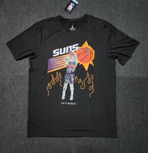 新品　NBA　フェニックス・サンズ　半袖Tシャツ　Tee　Suns　バスケット　サイズL　ブッカー選手　　黒　 スケルトン