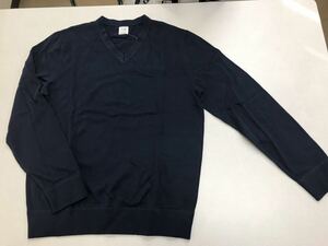 ●ＧＡＰ●新品●コットン・セーター●紺ニット●Ｌサイズ●ニット●Ｖネック●ギャップ●ネイビー●ビジネスに●通勤●オフィース●W2-2