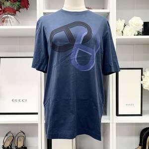 8196 エルメス シェーヌダンクル コットン Tシャツ ネイビー