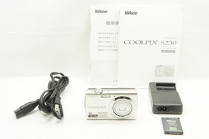 【適格請求書発行】Nikon ニコン COOLPIX S230 コンパクトデジタルカメラ シルバー【アルプスカメラ】240513r