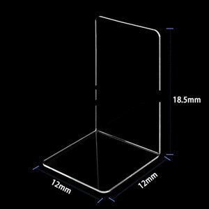 本立て 4 組 8 個 セット 重型 アクリル ブックスタンド クリア 滑り止め ブックエンド 18.5*12*12cm q3128