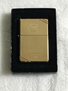 ZIPPO ジッポー オイルライター ソリッドブラス solid brass 1994年 金色 ゴールド 未使用 限定品 1937 レプリカ 真鍮 ダイアゴナルライン