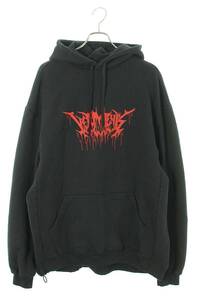 ヴェトモン VETEMENTS 17AW WAH18TR13 サイズ:S メタルロゴプリントプルオーバーパーカー 中古 OM10